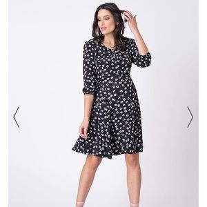 Seraphine floral maternity/nursing dress sz 6 EUC